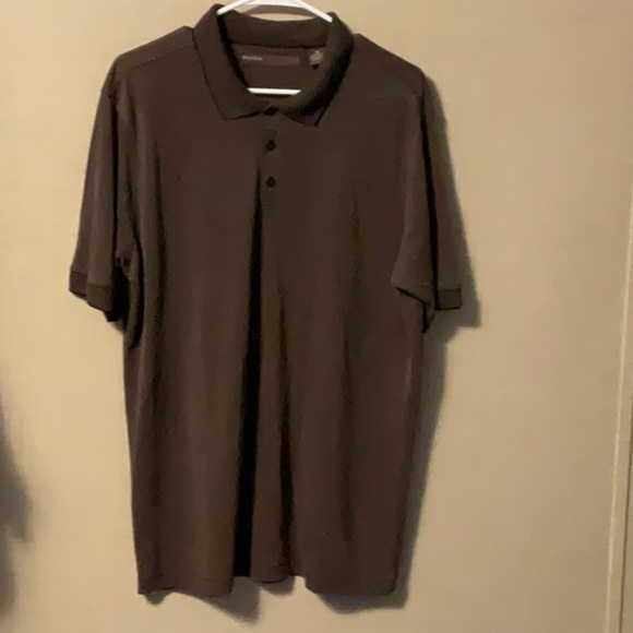 Perry Ellis Dark Brown Polo Shirt - Picture 1 of 4